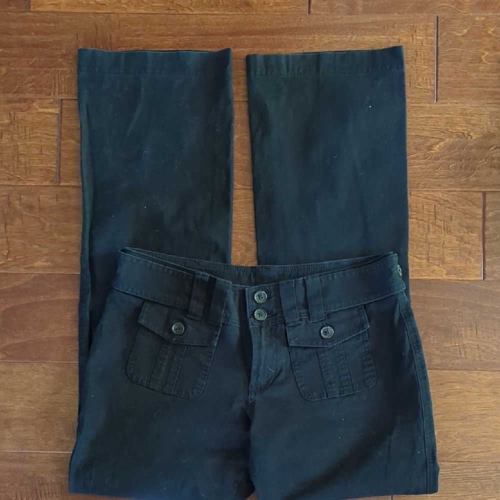 Sundance Black Pants with Floral Trim